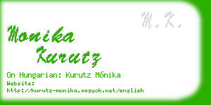 monika kurutz business card